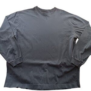 Vintage Woolrich T-shirt Large Long Sleeve 90's Mens Crewneck Faded Blue Cotton